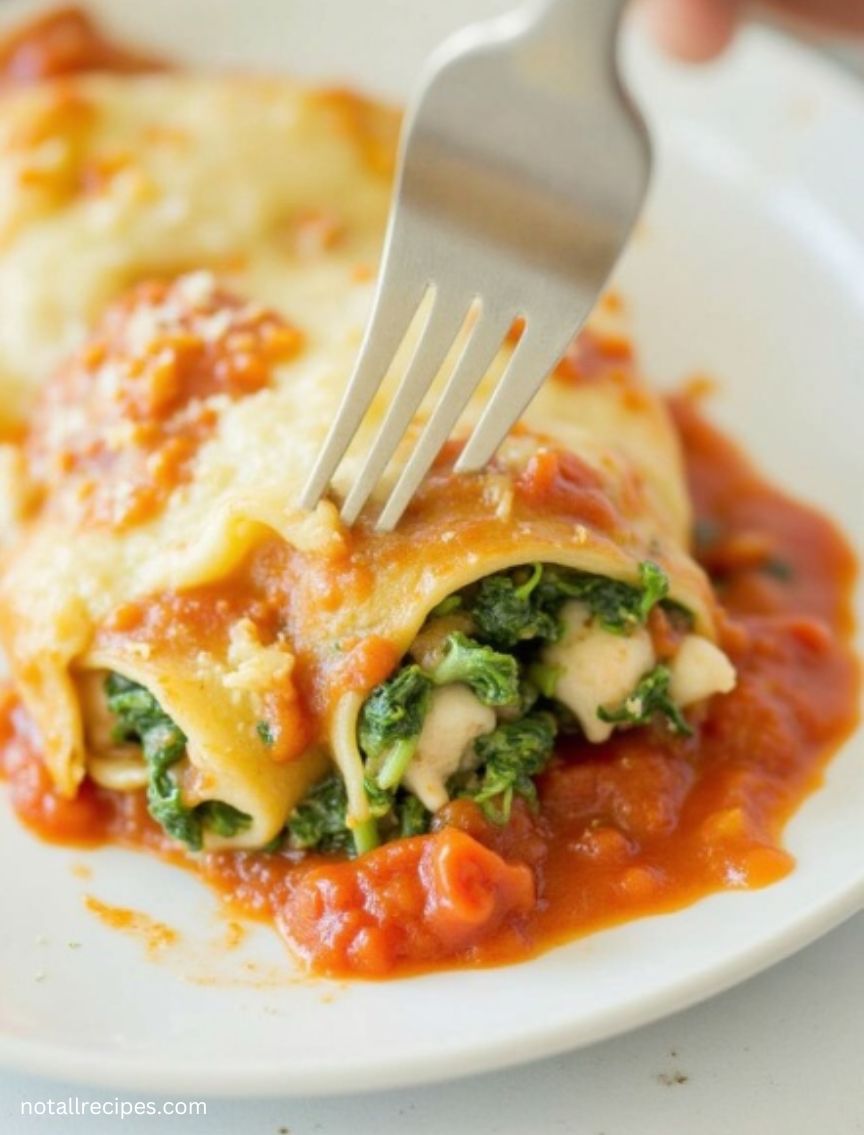 Chicken and Spinach Manicotti