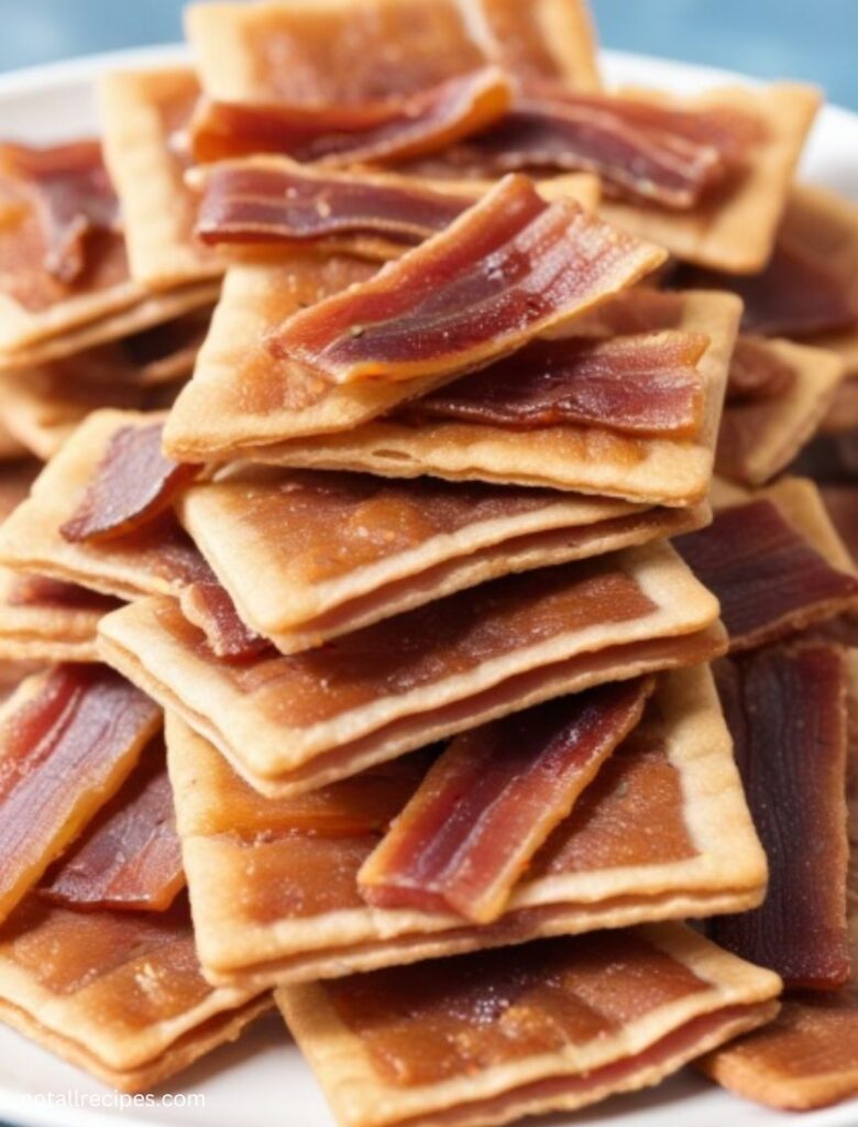 smoked candied bacon crackers