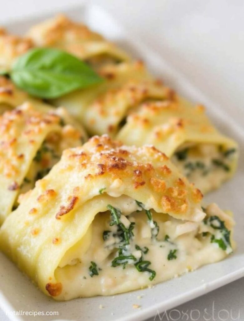 Chicken and Spinach Manicotti