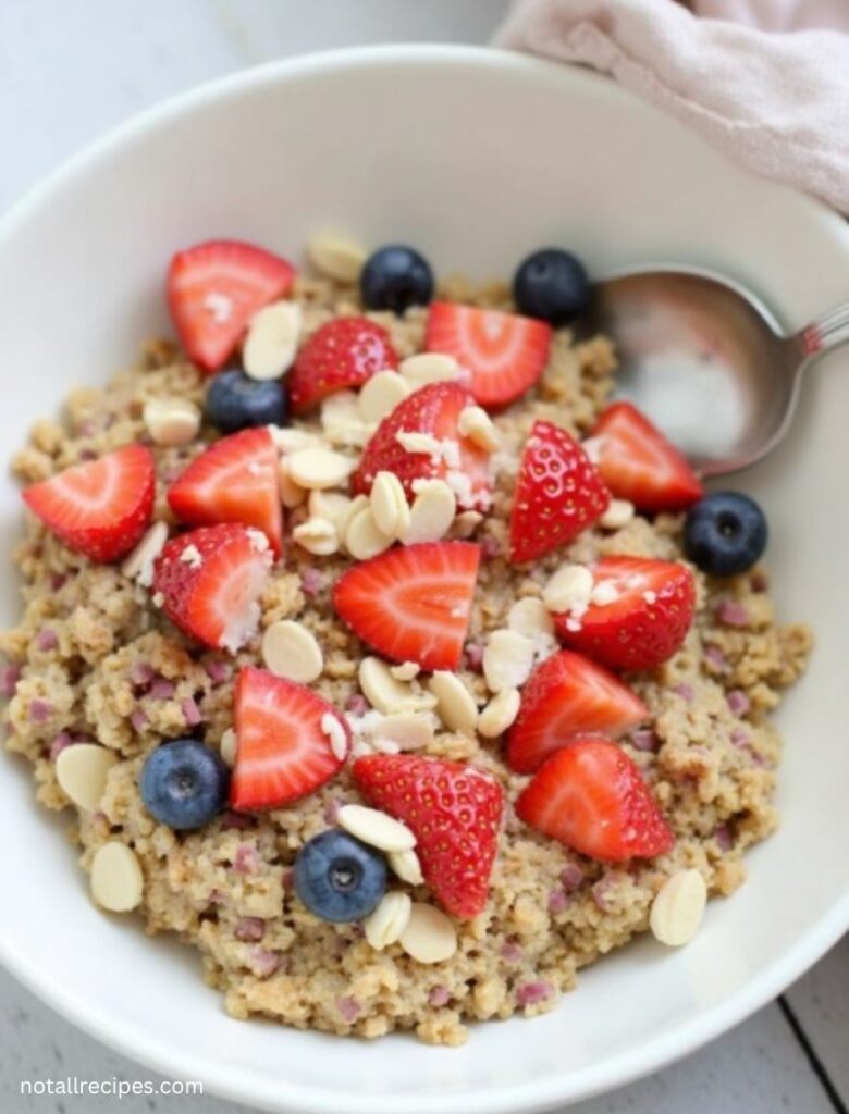 High Protein Strawberry Baked Oats