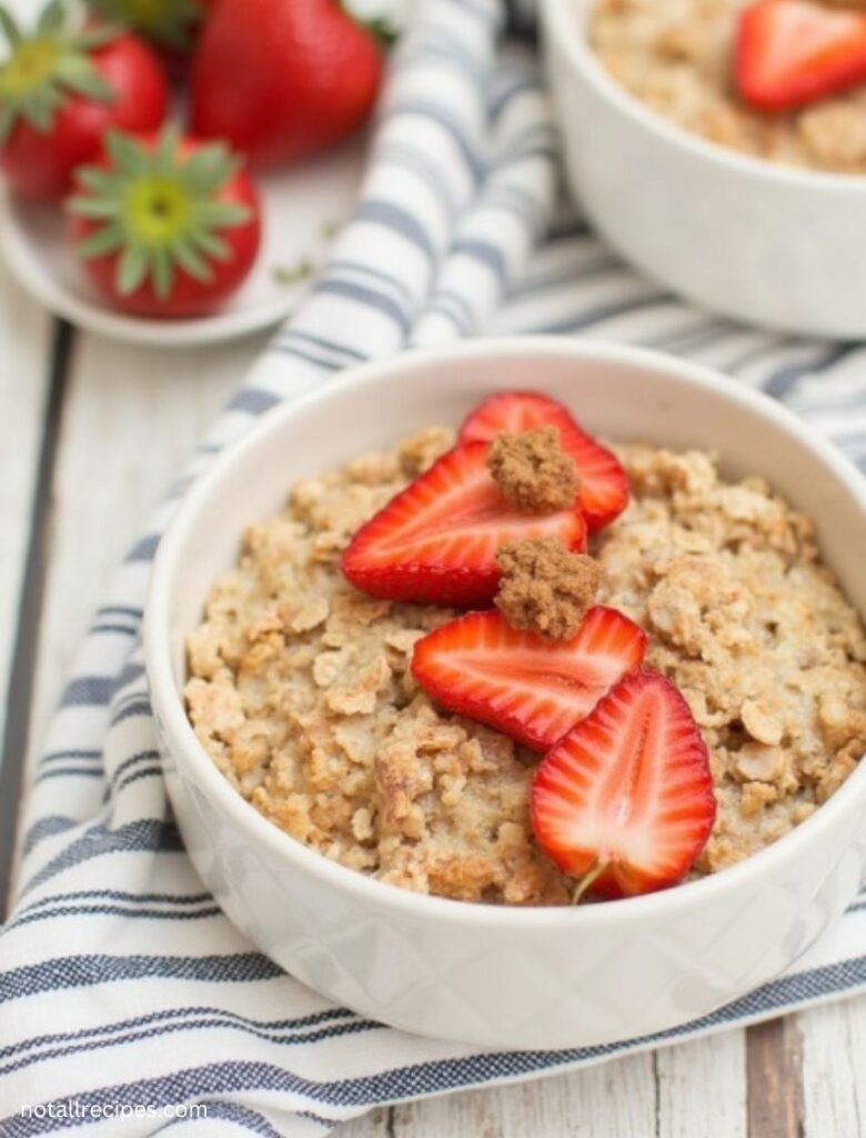 High Protein Strawberry Baked Oats