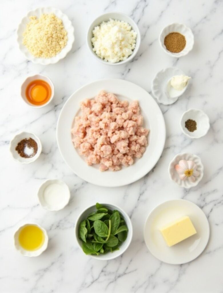 Chicken Ricotta Meatballs with Spinach Alfredo Sauce ingredients